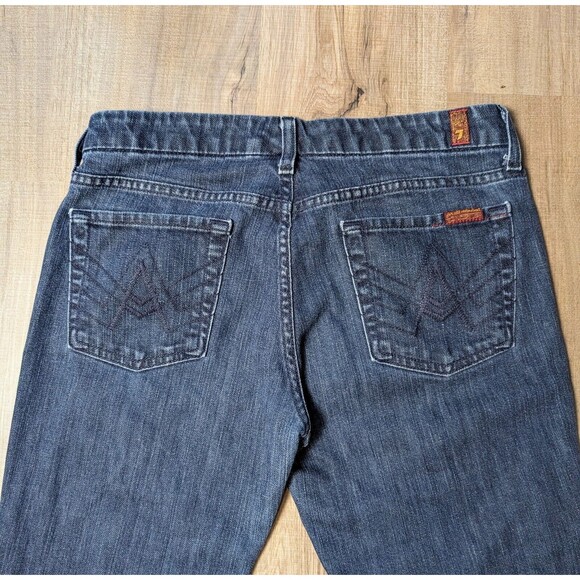 7 For All Mankind Blue Boot Cut Jeans - Picture 3 of 10